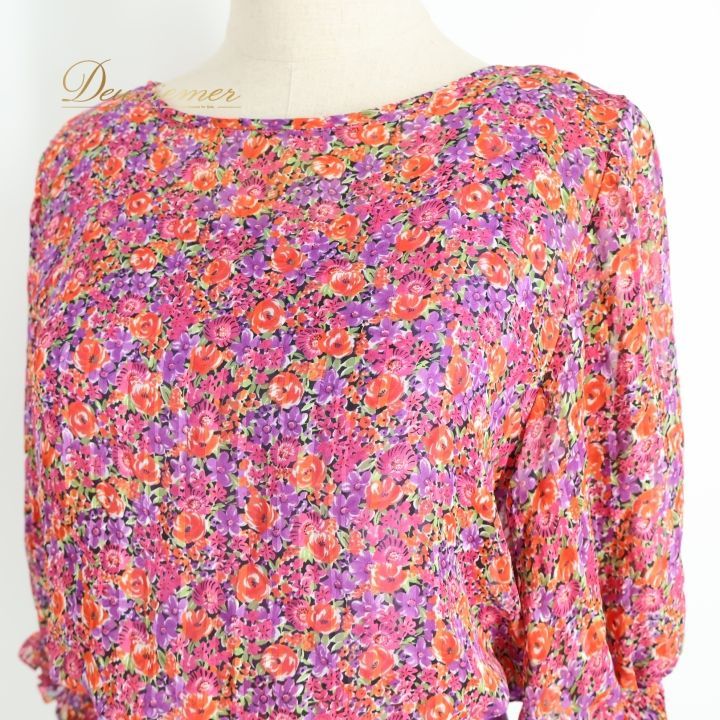 社交ダンス 衣装 レオタード レッド系 チャコット Chacott 花柄