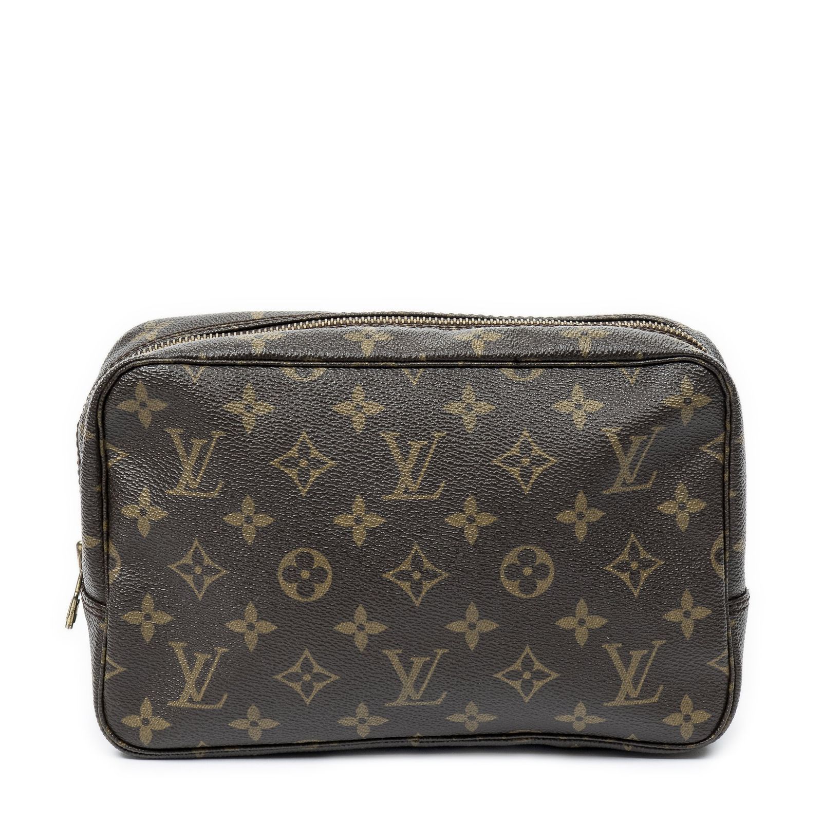 ルイヴィトン　ポーチ　茶色 中古] LOUIS VUITTON ルイヴィトントイレタリーポーチ茶色モノグラム