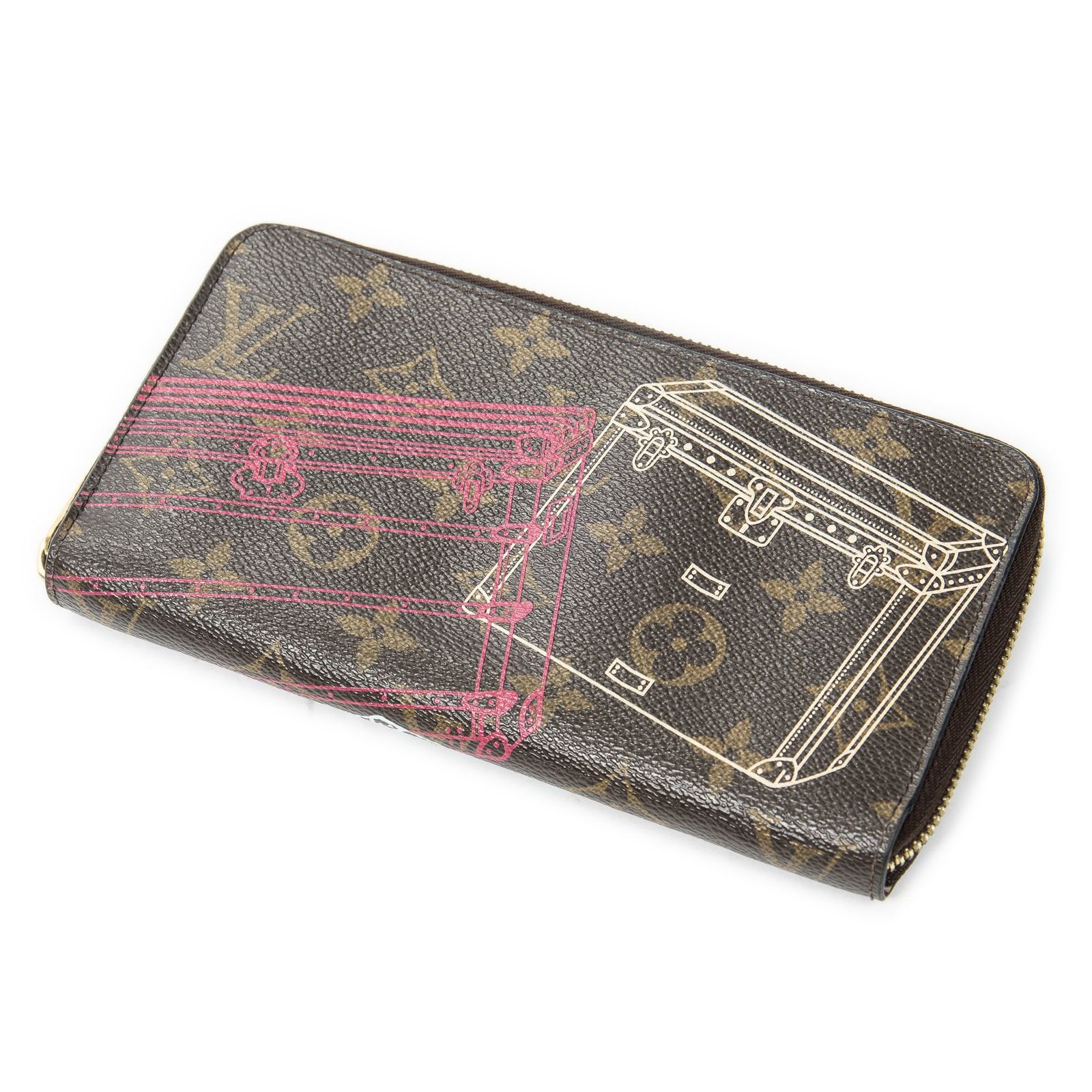 LOUIS VUITTON ルイヴィトンジッピーウォレット茶色モノグラムキャンバスA