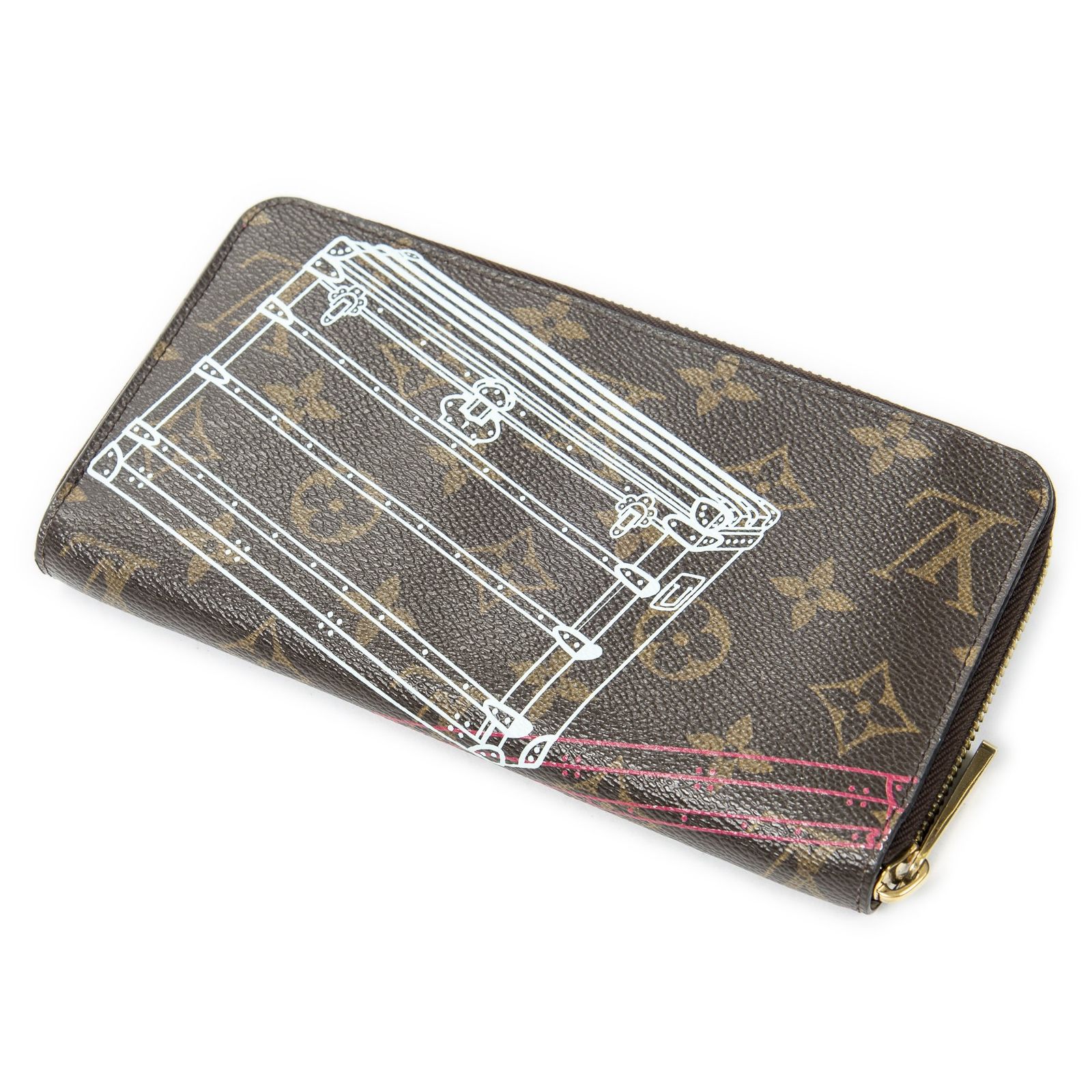 LOUIS VUITTON ルイヴィトンジッピーウォレット茶色モノグラムキャンバスA