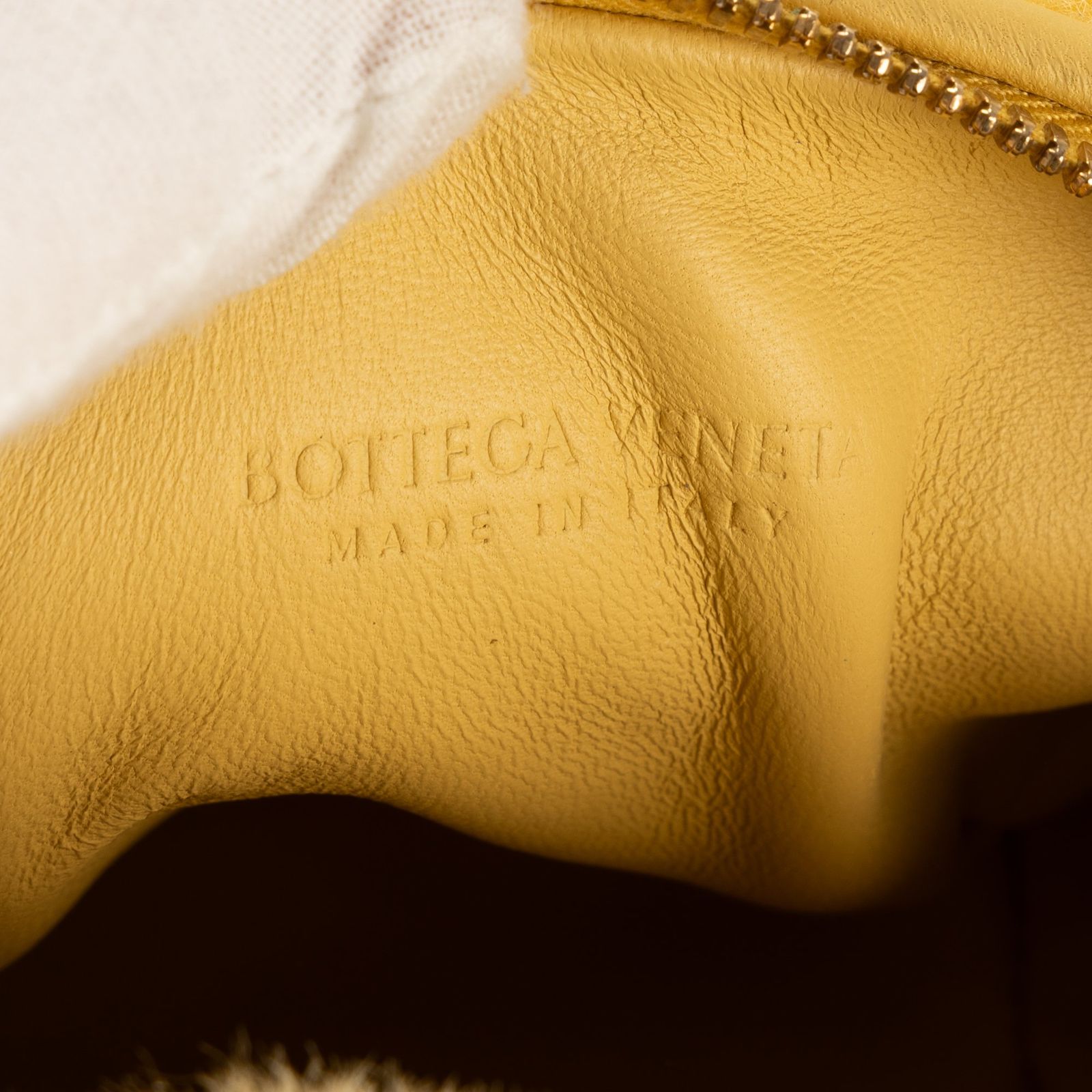 ボッテガヴェネタミニジョディノットホーボー黄色シアリングウールA