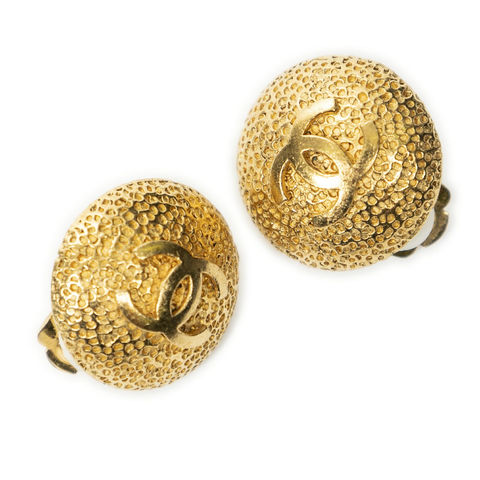  [中古] CHANEL シャネルスモール CC ラウンド クリップオン イヤリング金金メッキA その他