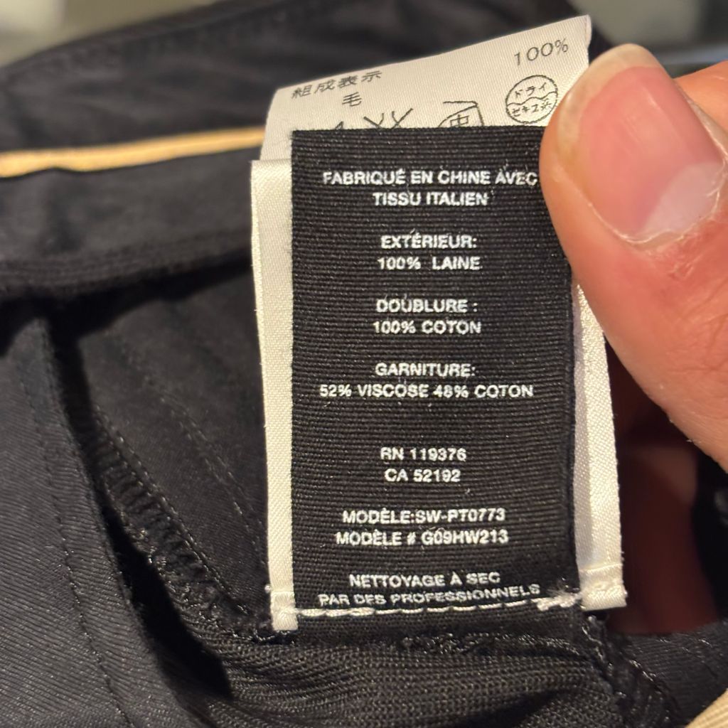 03AW HELMUT LANG 本人期 ストレートウールスラックス パンツ 美品】 本人期 ヘルムートラング スラックスパンツ 46 ブラックグレー