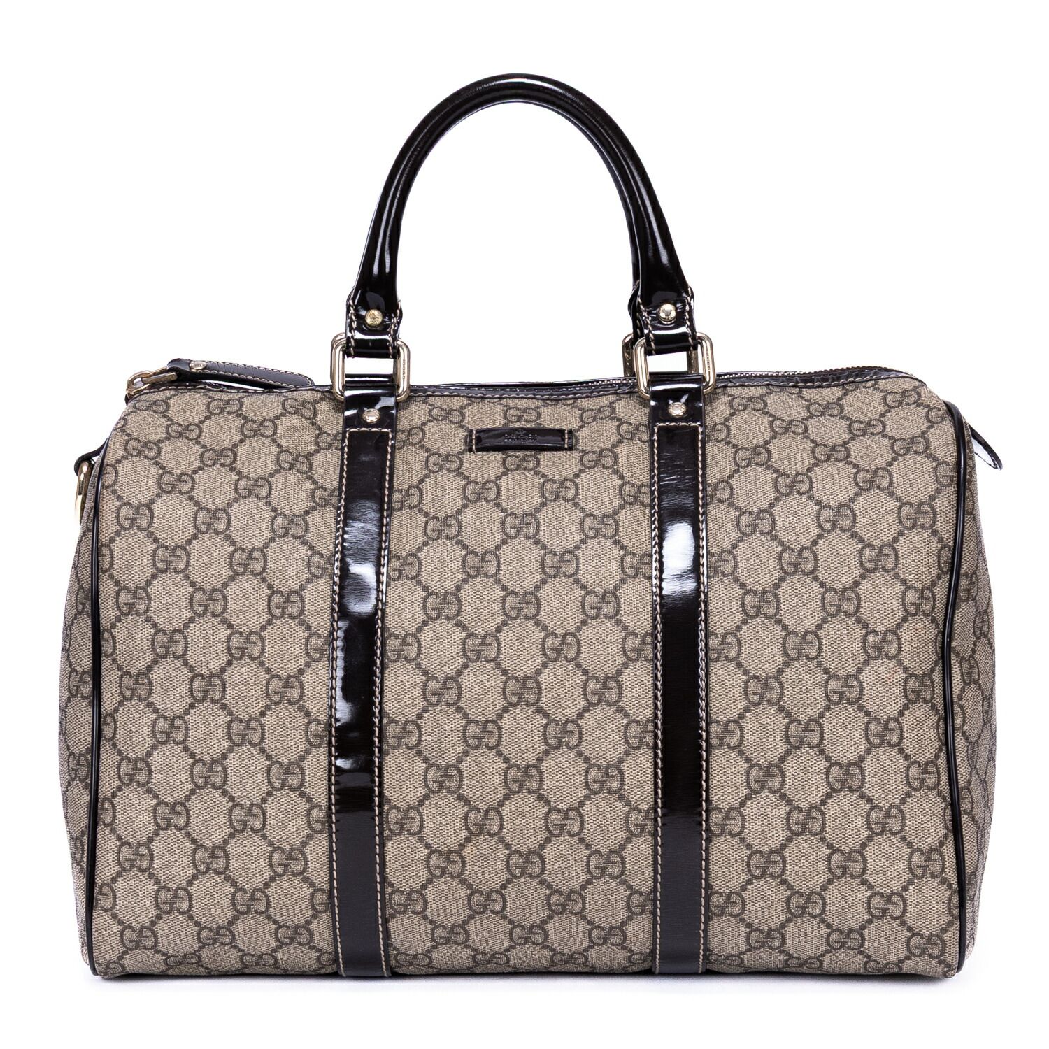 GUCCI グッチボストンベージュ ダークブラウンスプリームPVCキャンバスA