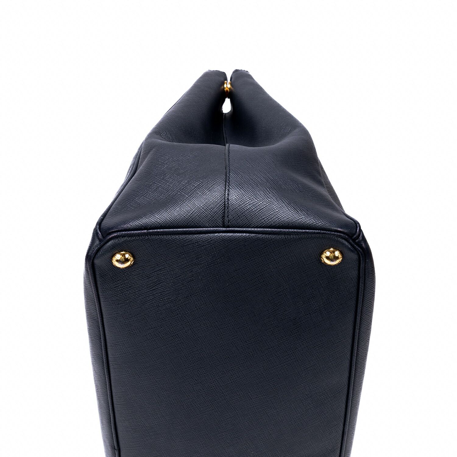 ダブルジップ 大トートネイビーサフィアーノレザーA