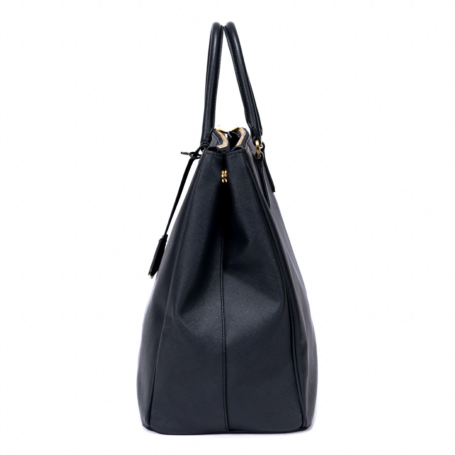  PRADA プラダサフィアーノ ラックス ダブルジップ 大トートネイビーサフィアーノレザーA その他 バッグ