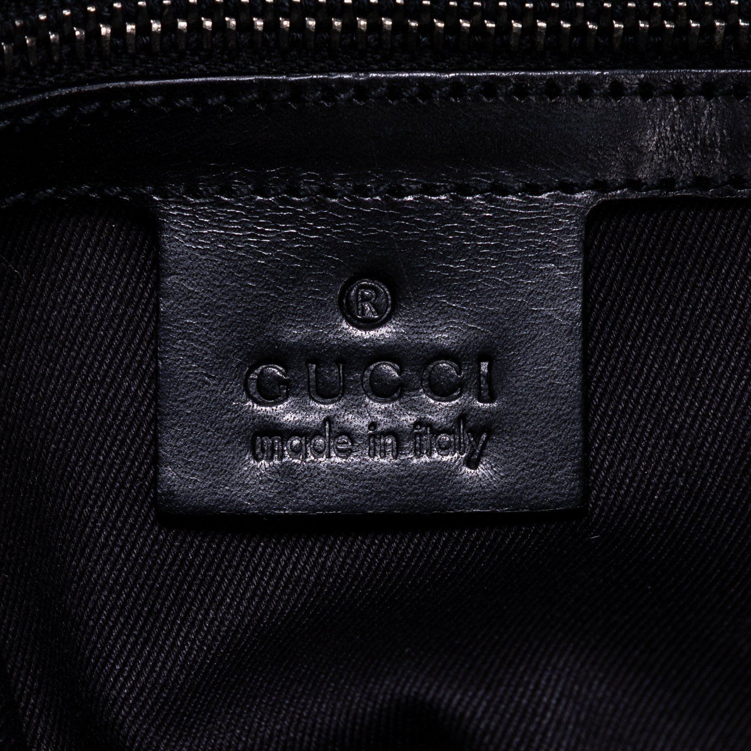 グッチホースビット黒モノグラムキャンバスA