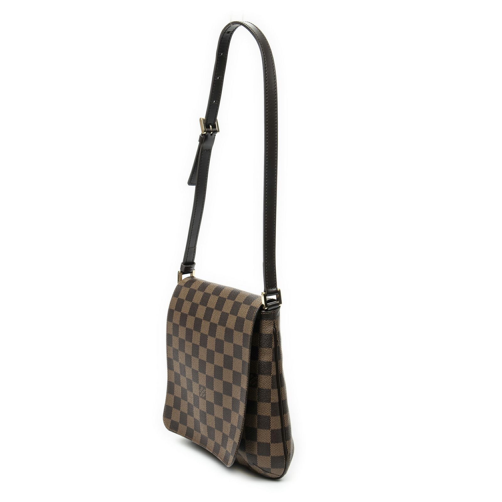 中古] LOUIS VUITTON ルイヴィトンミュゼットサルサ茶色ダミエ エベヌA