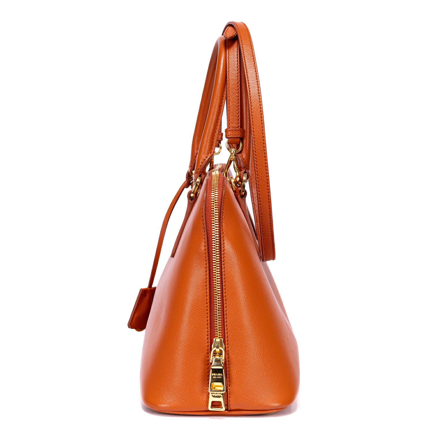 PRADA プラダガレリアオレンジサフィアーノレザーA