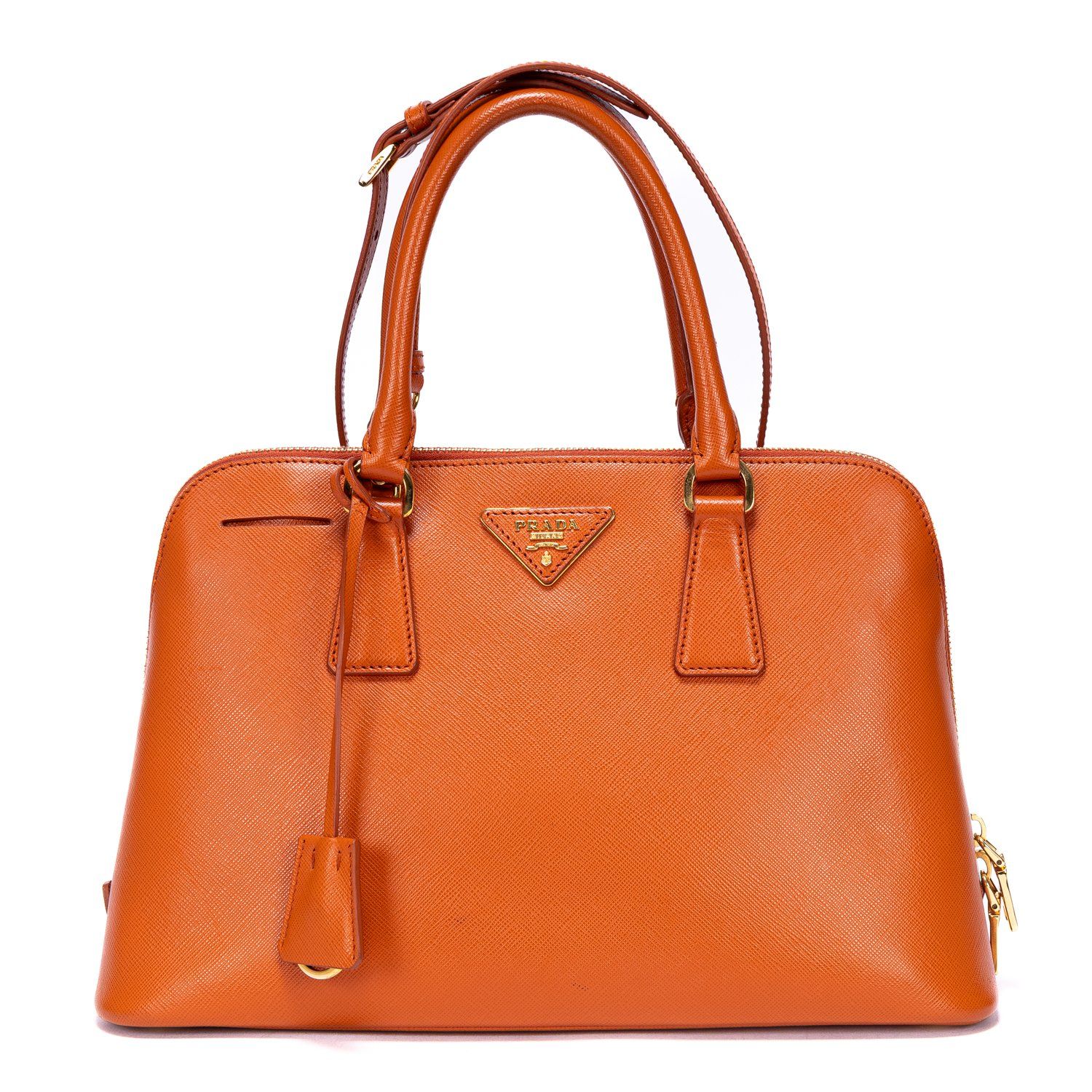 PRADA プラダガレリアオレンジサフィアーノレザーA