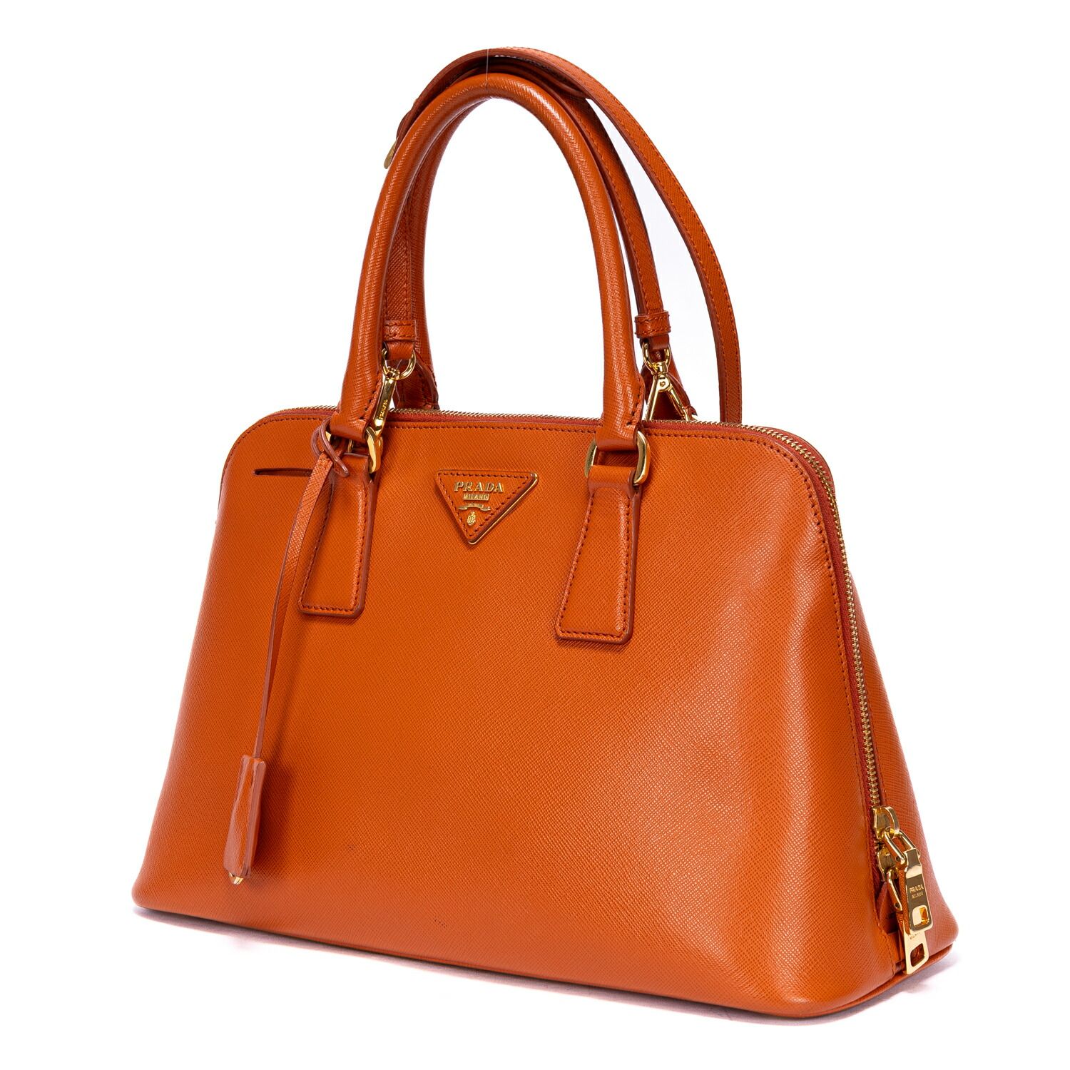 PRADA プラダガレリアオレンジサフィアーノレザーA