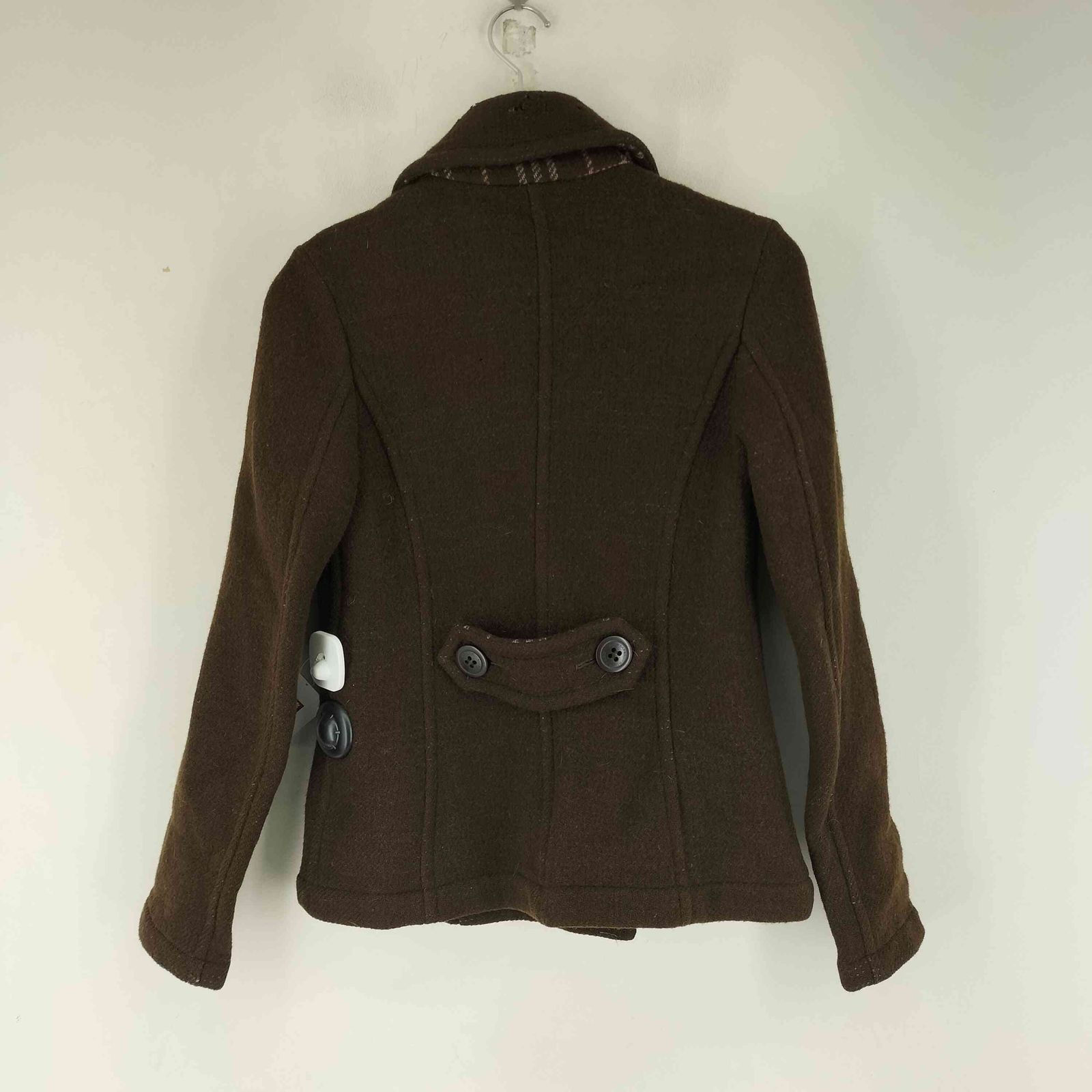 BURBERRY BLUE LABEL(バーバリーブルーレーベル) 裏地チェック ピーコート レディース  38【中古】【ブランド古着バズストア】 バーバリーブルーレーベル BURBERRY BLUE LABEL 裏地チェック