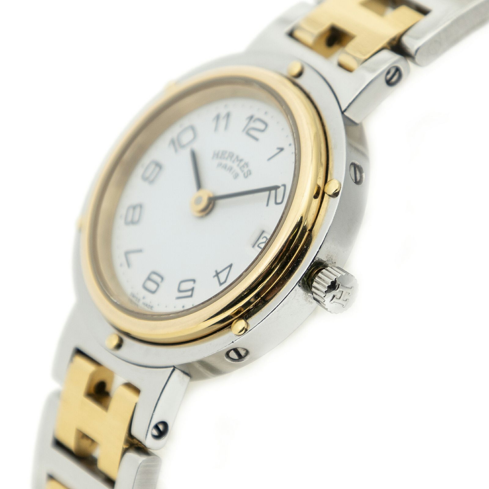 HERMES エルメスクリッパー銀 金シルバーメッキA