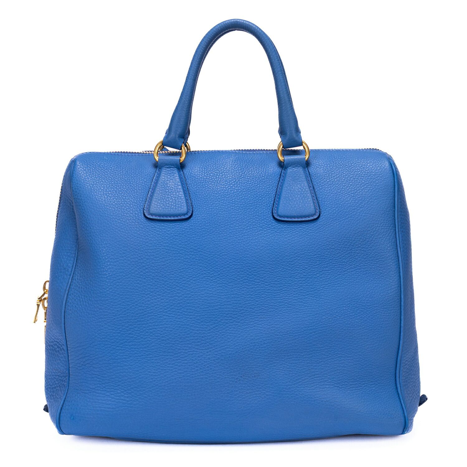 プラダサイドジップボストン青ヴィテッロ