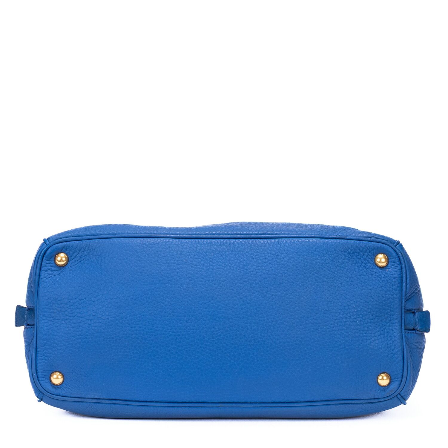 PRADA プラダサイドジップボストン青ヴィテッロ