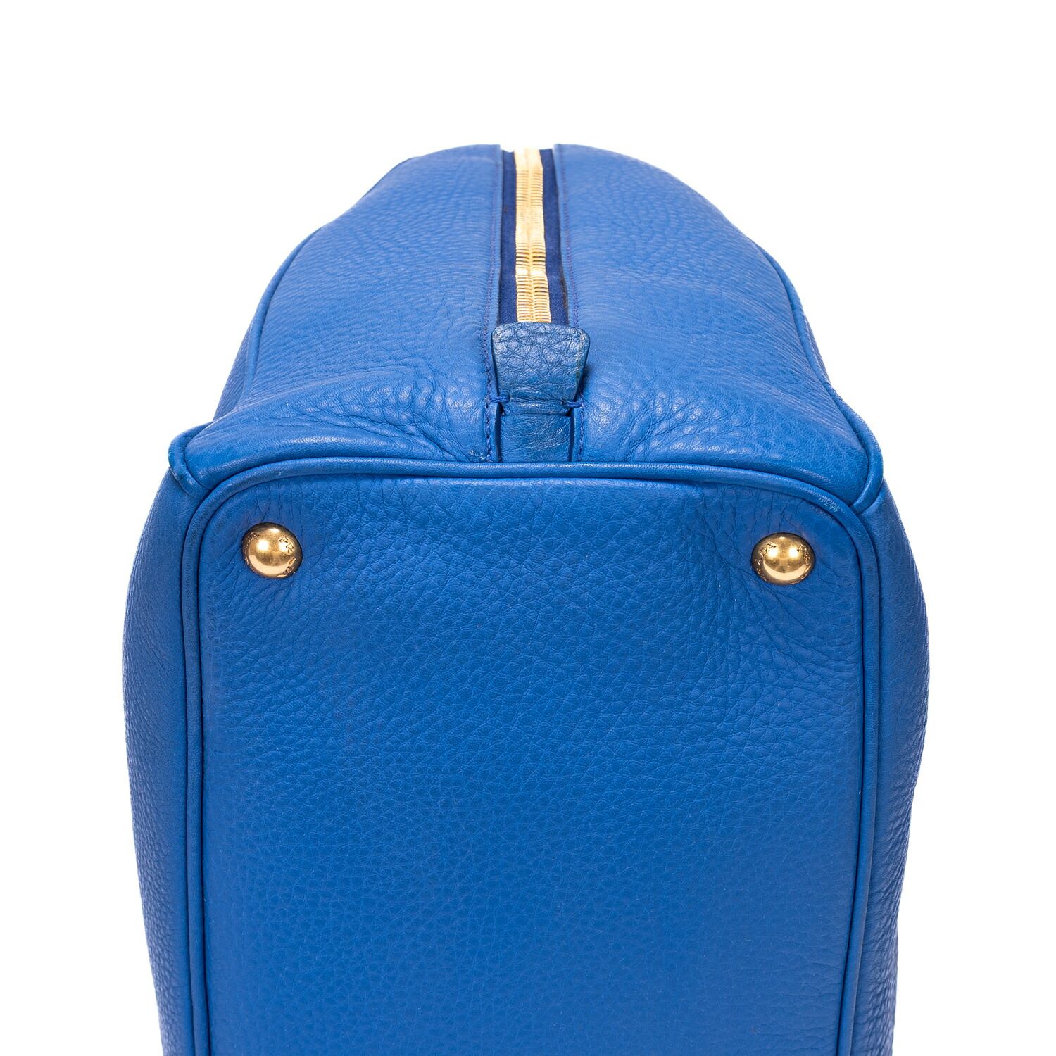 プラダサイドジップボストン青ヴィテッロ ラックスA