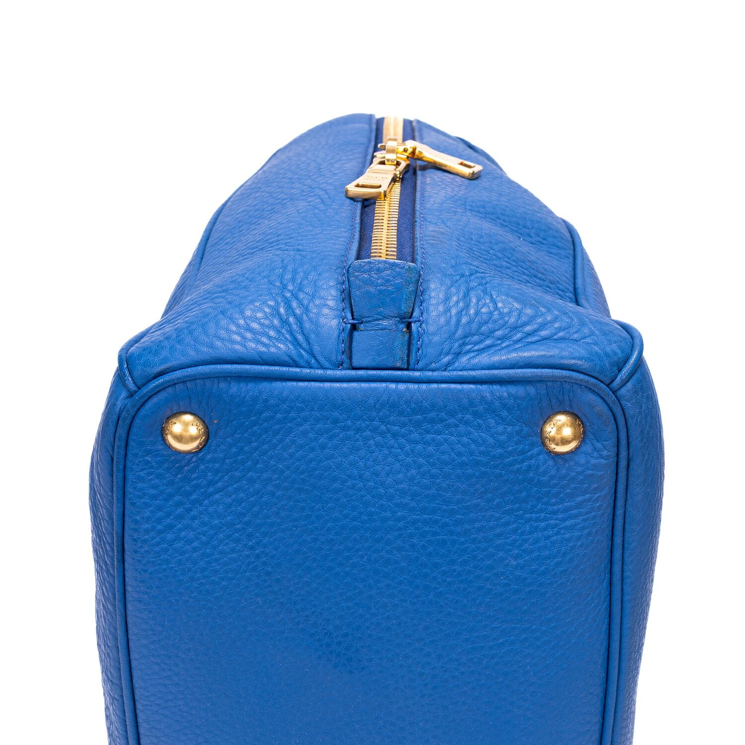  PRADA プラダサイドジップボストン青ヴィテッロ ラックスA その他 バッグ