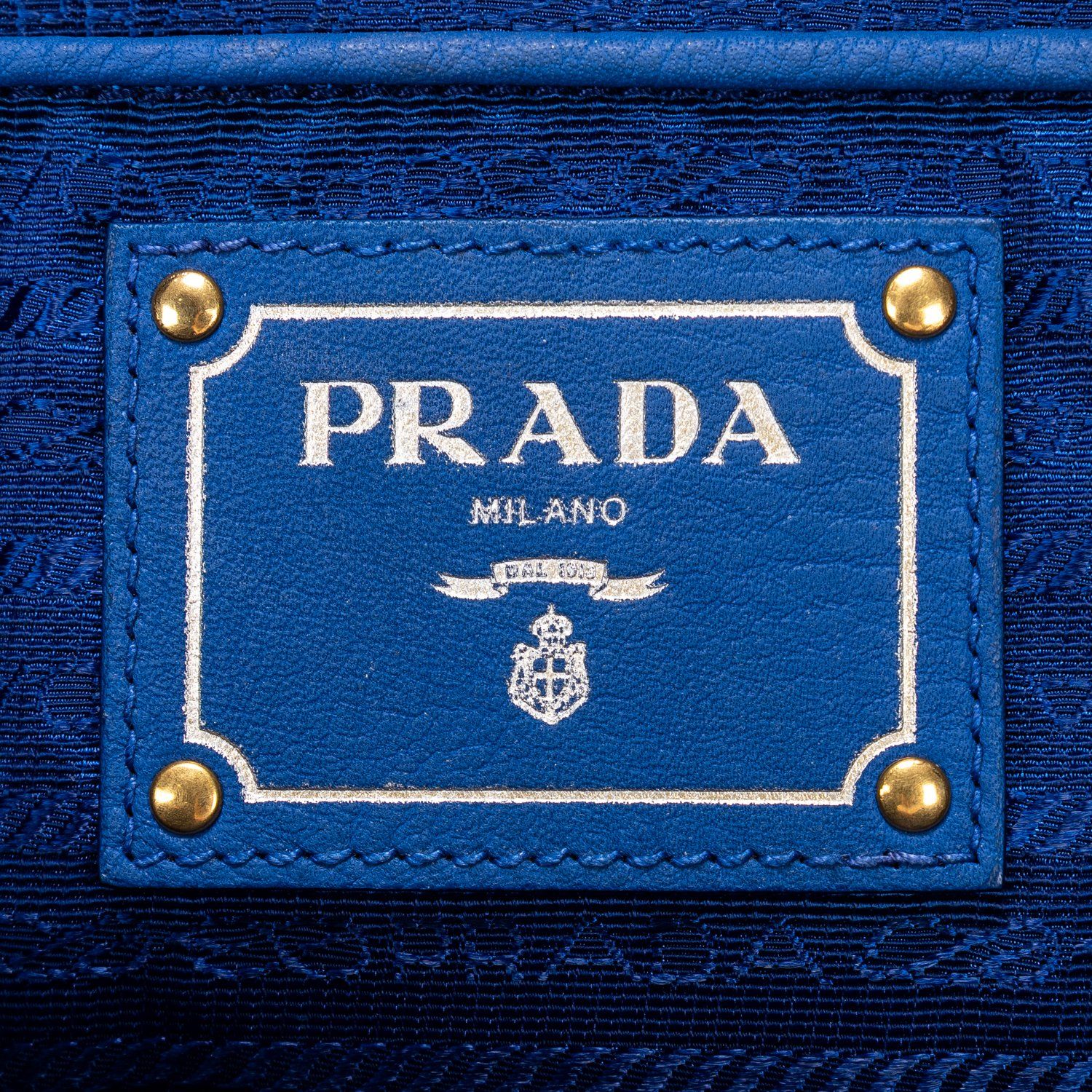 プラダサイドジップボストン青ヴィテッロ