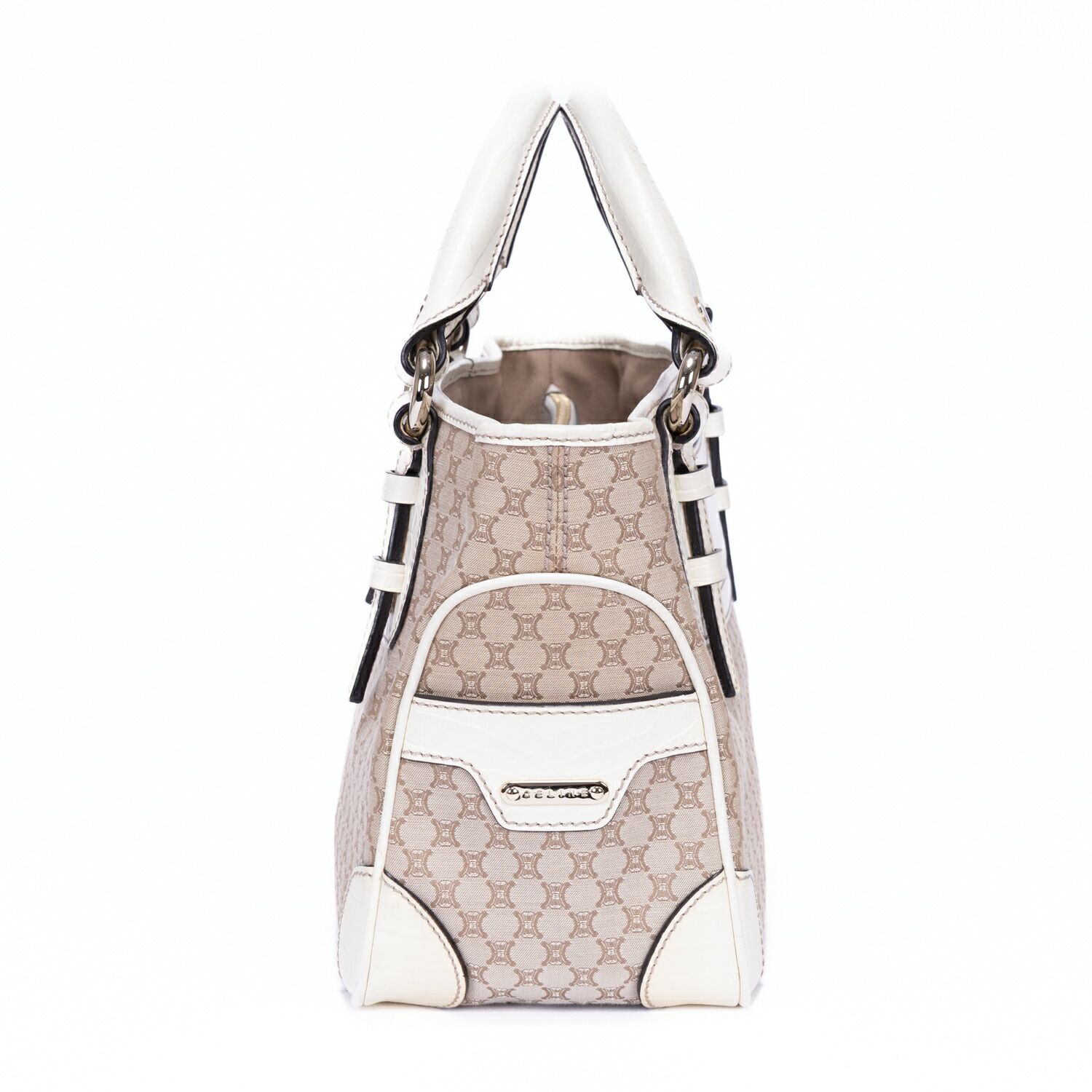  CELINE セリーヌブギーベージュ 白マカダムキャンバスA その他 バッグ