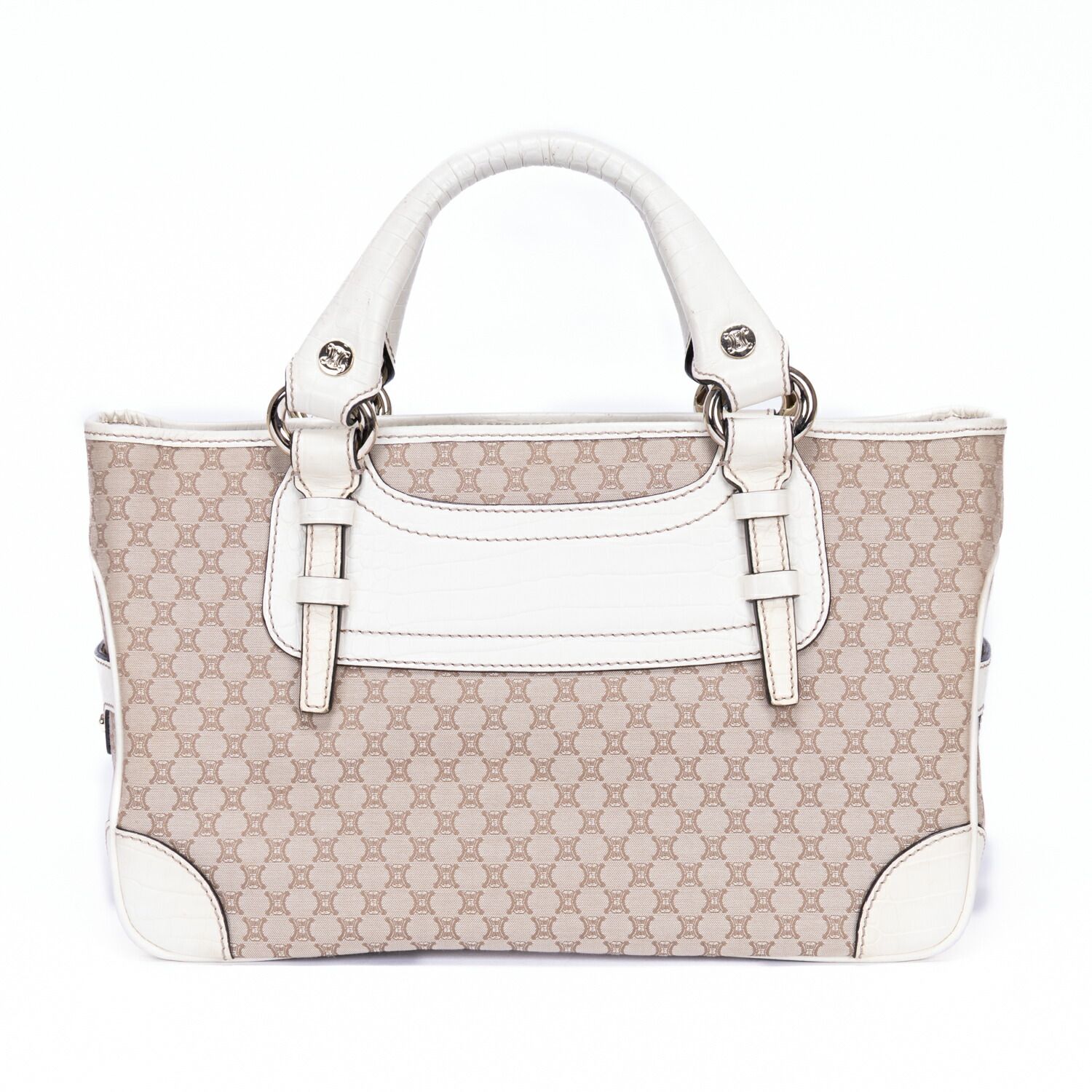 CELINE セリーヌブギーベージュ 白マカダムキャンバスA