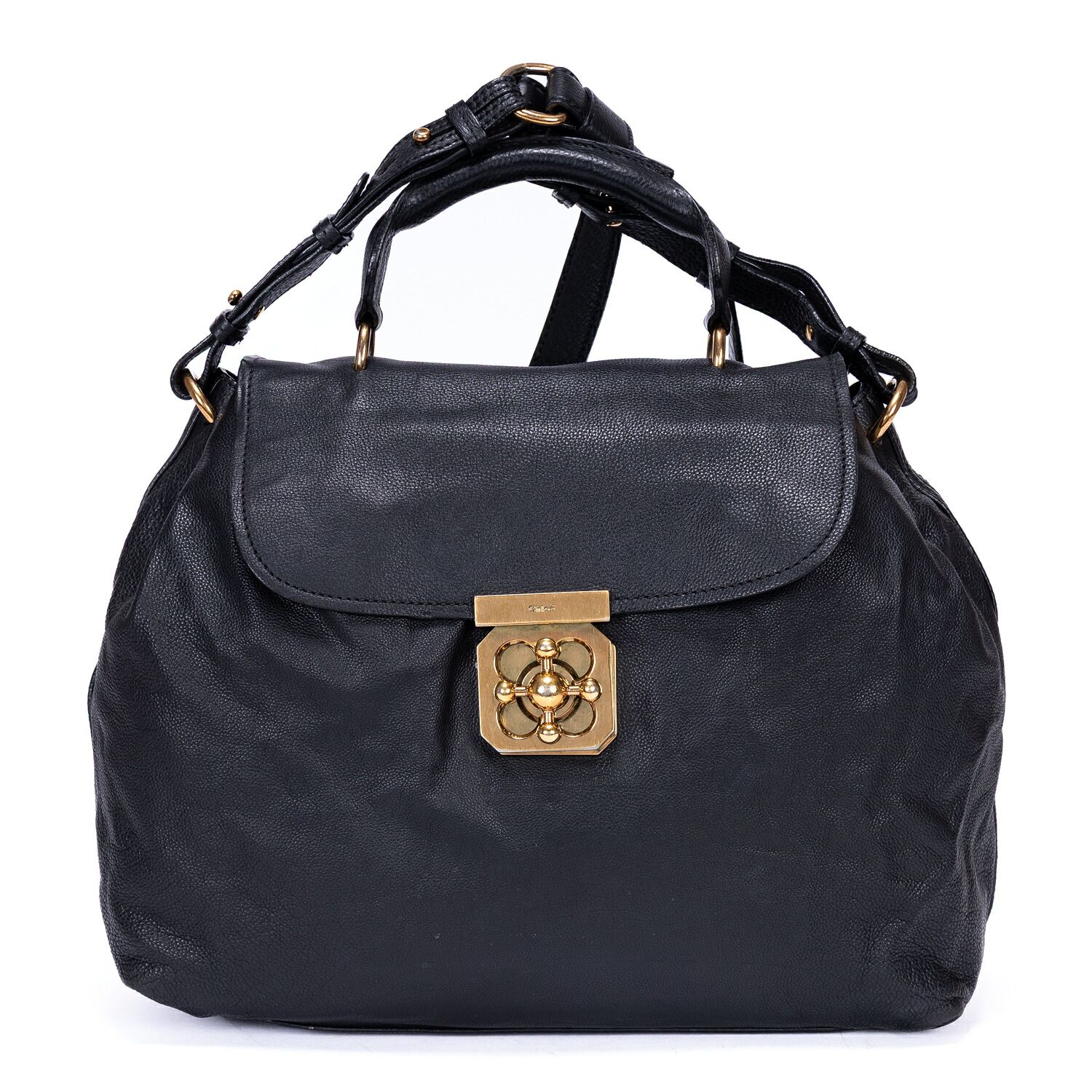 [中古] Chloeエルシー黒グレイン ド プードル レザーA