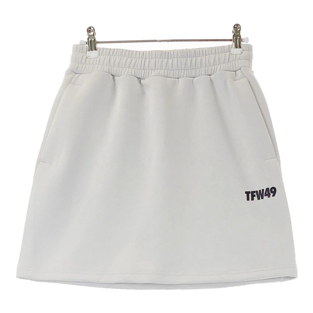 サイズ M TFW 49 ティーエフダブリューフォーティーナイン ダンボールニット ストレッチスカート グレー系 ゴルフウェア レディース ストスト