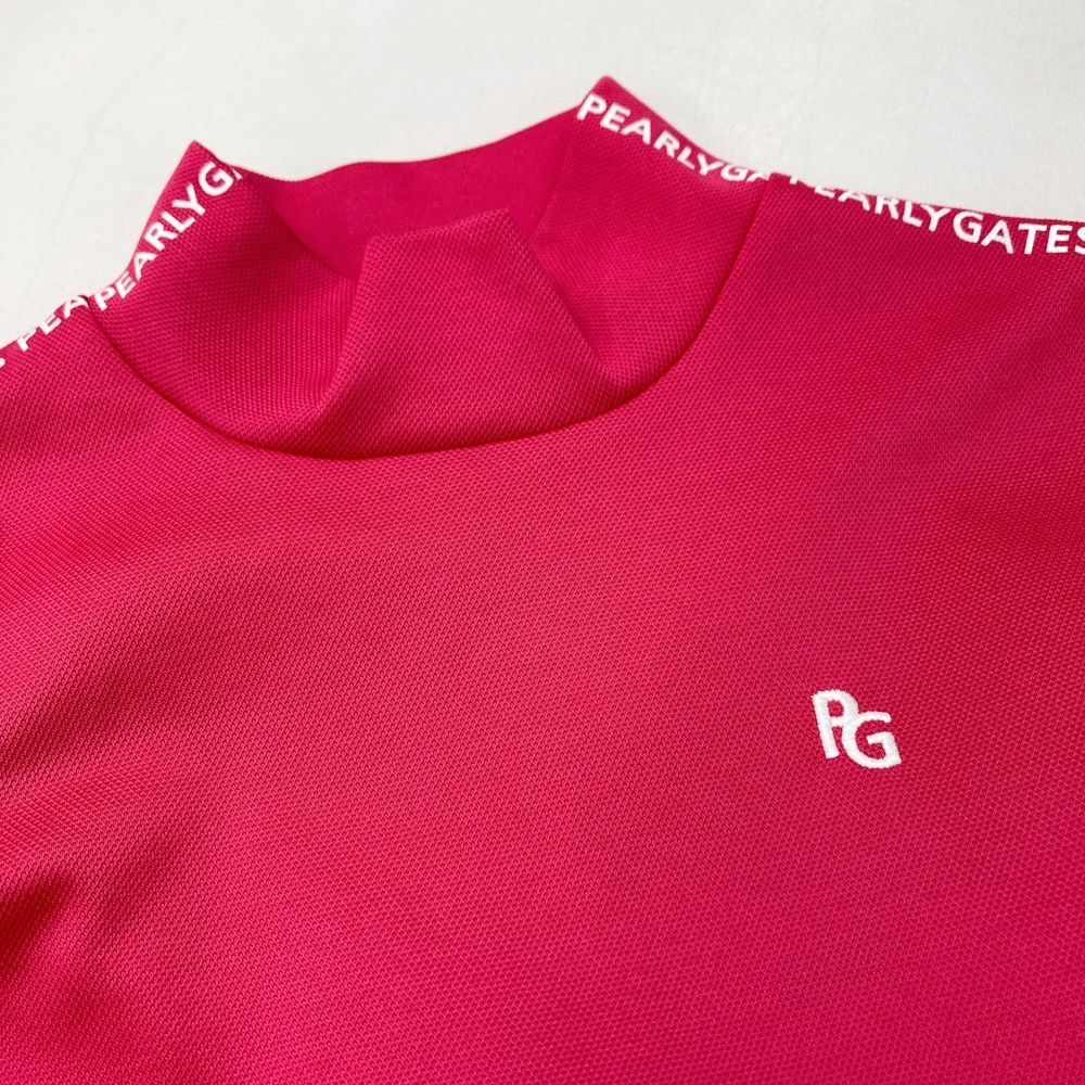 サイズ：2 PEARLY GATES パーリーゲイツ ハイネック 長袖Tシャツ ロゴ