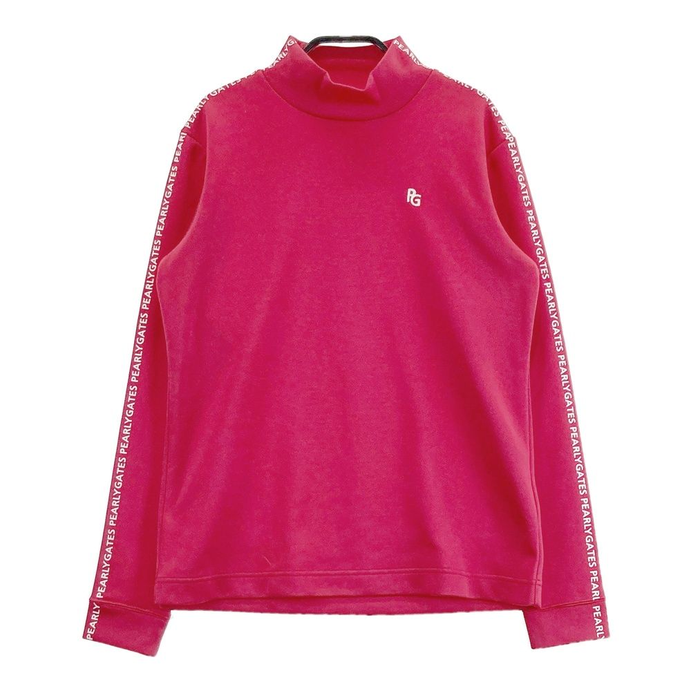 サイズ：2 PEARLY GATES パーリーゲイツ ハイネック 長袖Tシャツ ロゴ