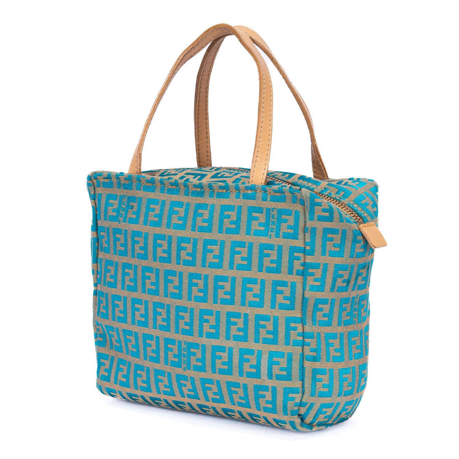 FENDI フェンディズッキーノ ミニベージュ ブルーズッキーノキャンバスA