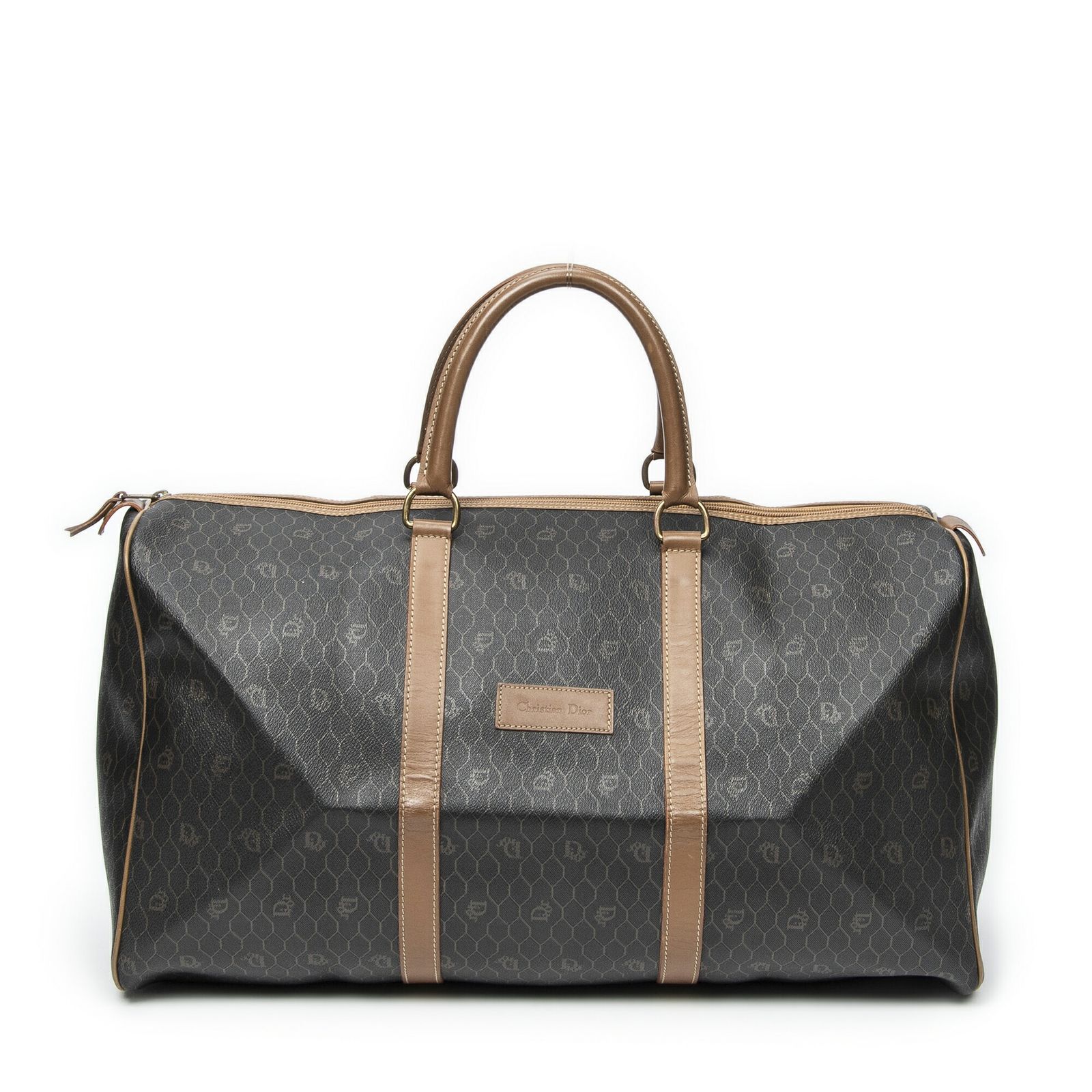 中古] DIOR ディオールヴィンテージ ラージ トラベル ボストン茶色