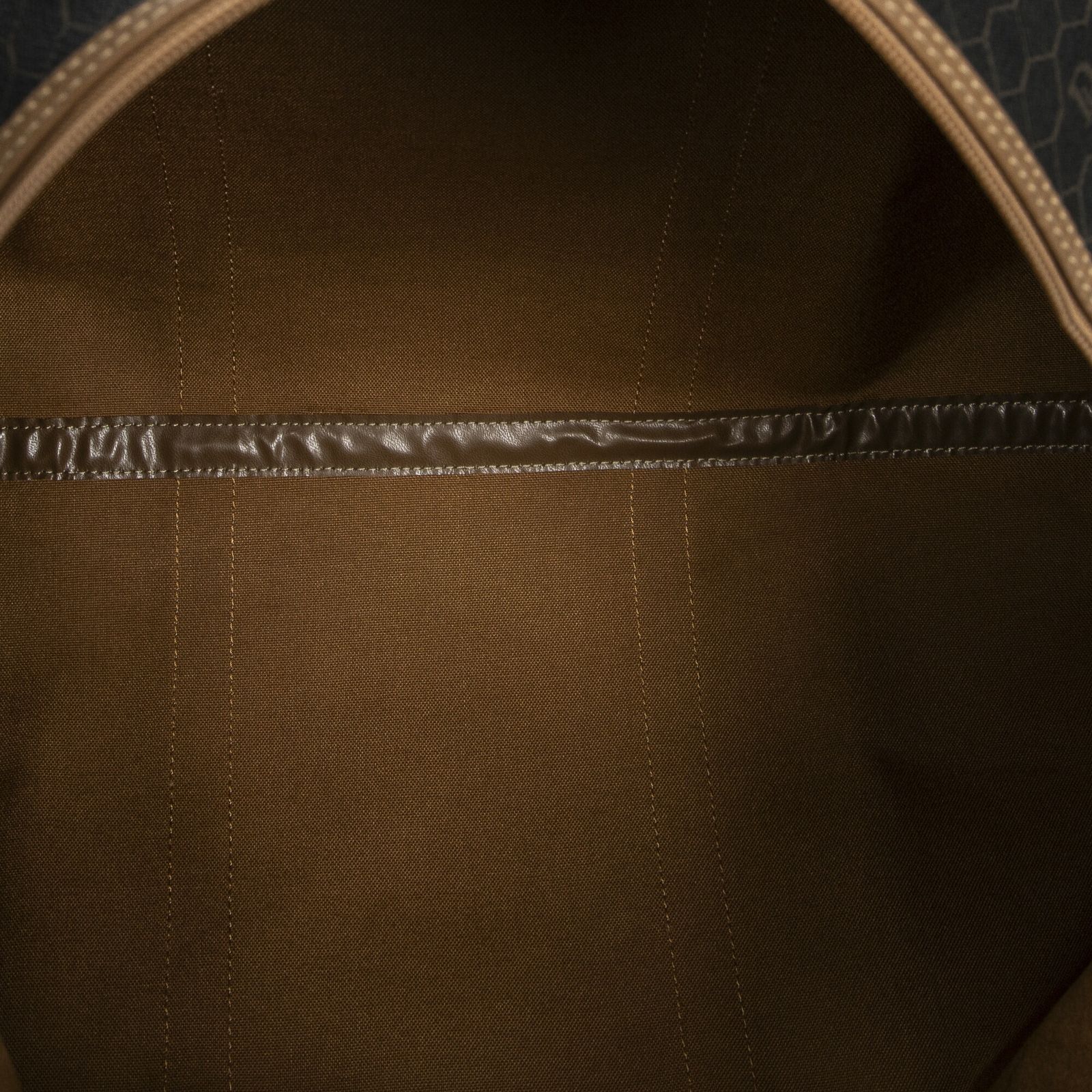 トラベル ボストン茶色ハニカムPVCキャンバスA