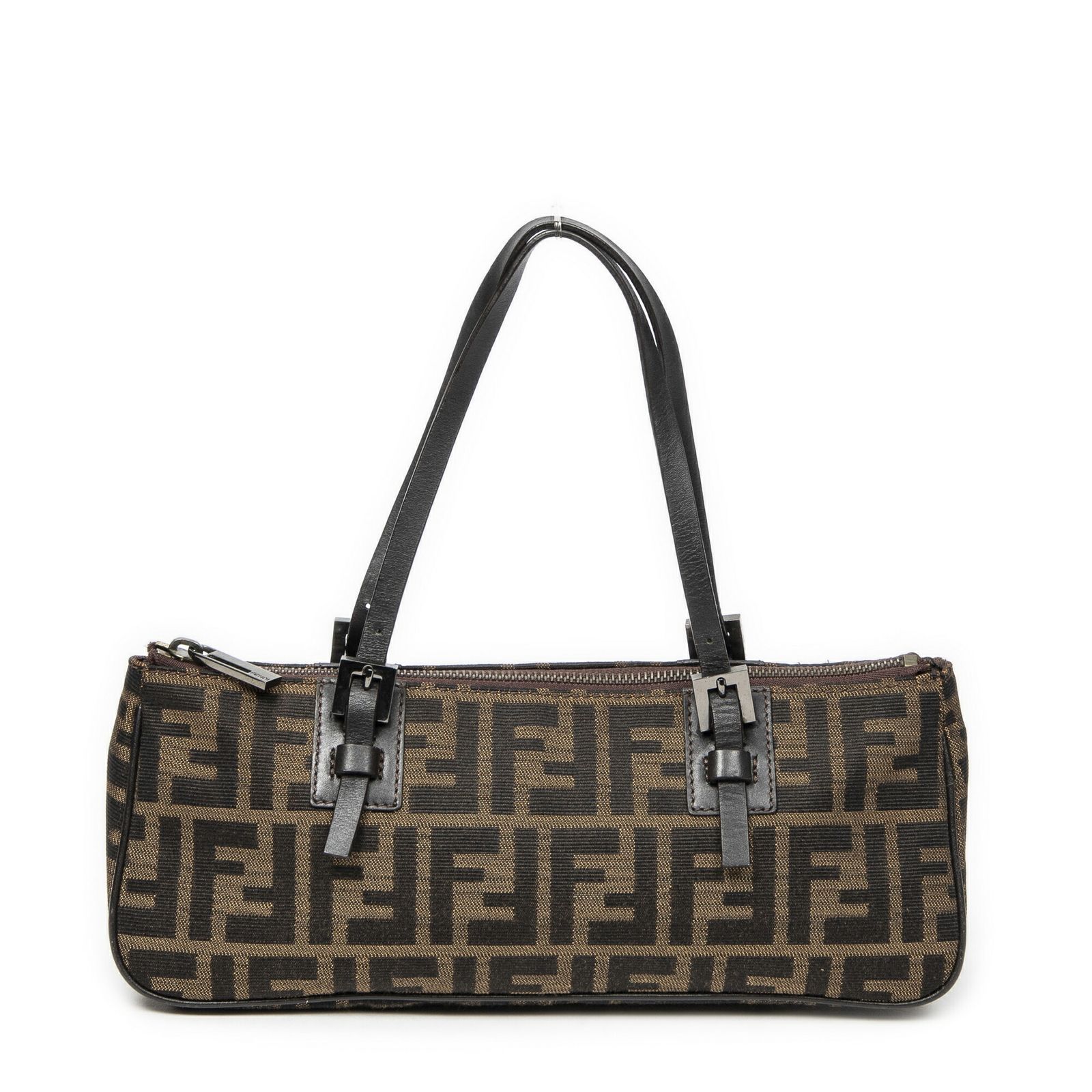 FENDI フェンディ横型トート茶色ズッカキャンバスA