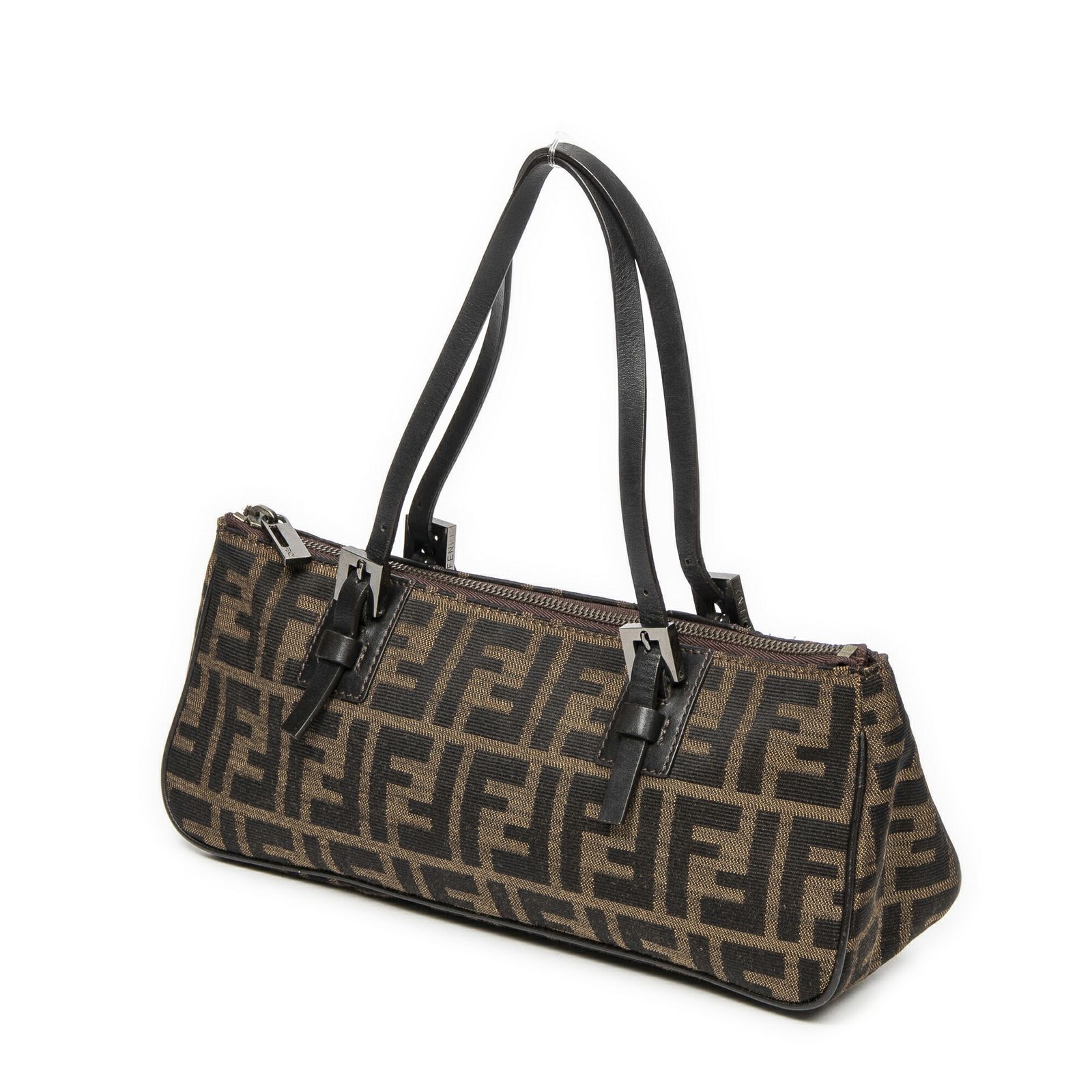 FENDI フェンディ横型トート茶色ズッカキャンバスA