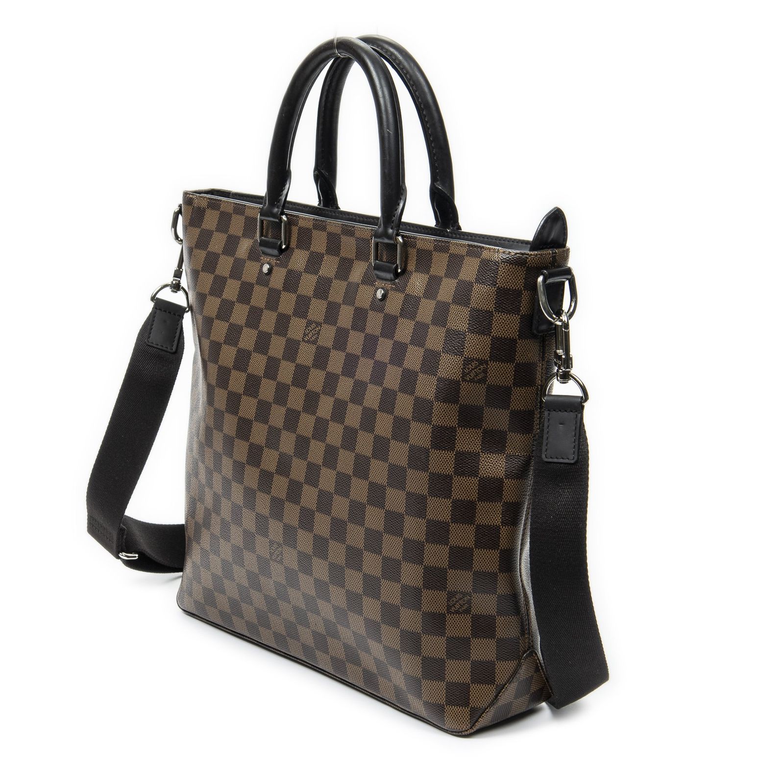 LOUIS VUITTON ルイヴィトンジャッキートート茶色ダミエ エベヌA