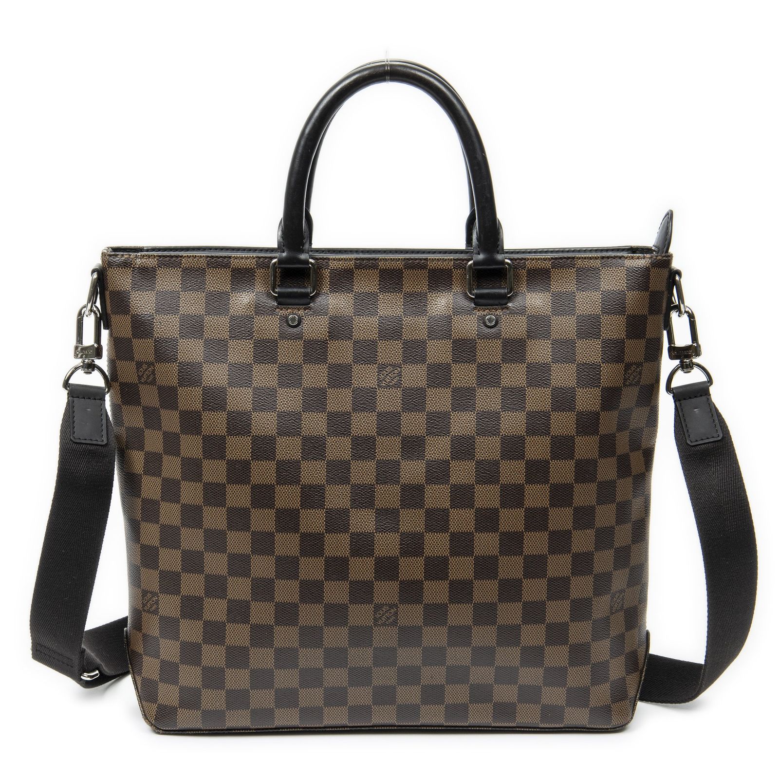 LOUIS VUITTON ルイヴィトンジャッキートート茶色ダミエ エベヌA