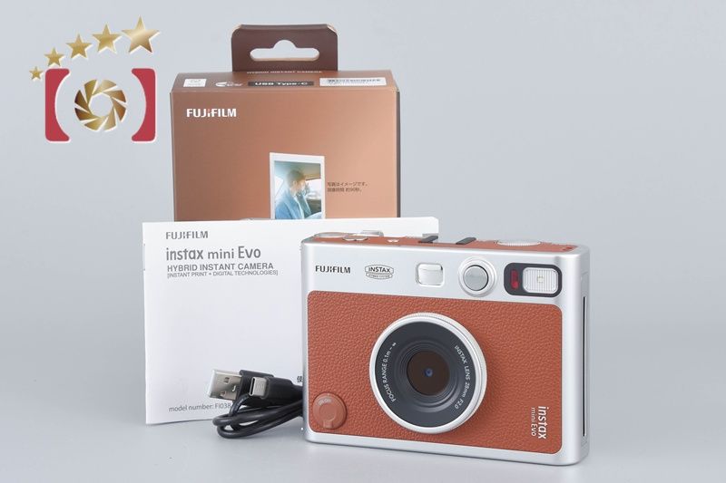 FUJIFILM 富士フィルム 富士フイルム instax Mini Evo ブラウン インスタントカメラ 元 き