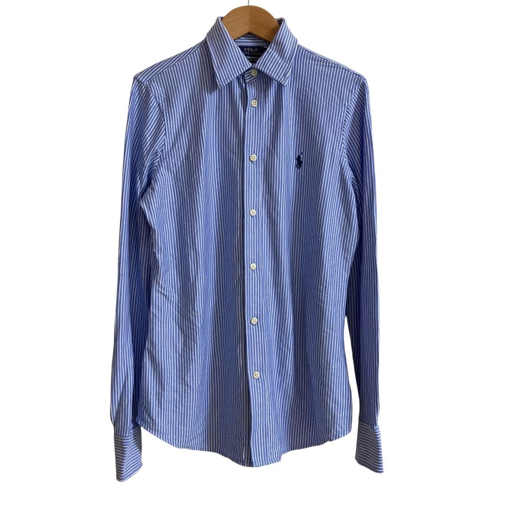 美品 POLO RALPH LAUREN ポロラルフローレン KNIT DRESS SHIRT ポニー