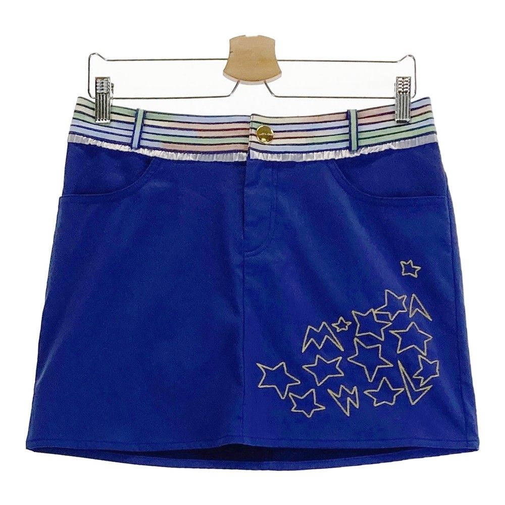 サイズ L MARK-LONA マークアンドロナ MLW-18 S-E 04 ストレッチスカート 刺繍入り ネイビー系 ゴルフウェア レディース ストスト