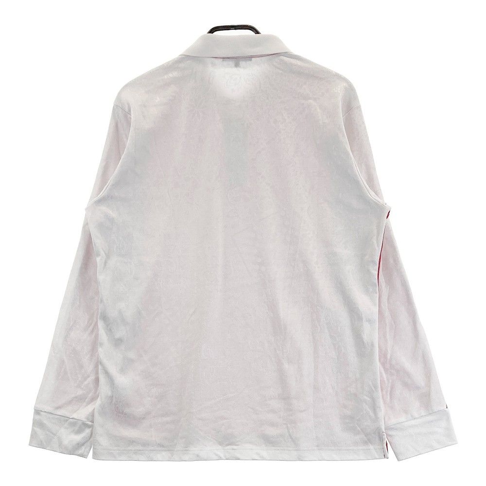 サイズ 4 DANCE WITH DRAGON ダンスウィズドラゴン 長袖ポロシャツ ペイズリー柄 レッド系 ゴルフウェア メンズ ストスト