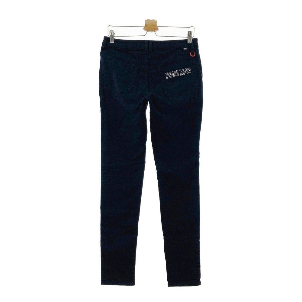 サイズ 2 PEARLY GATES パーリーゲイツ モデル ストレッチ パンツ ネイビー系 ゴルフウェア レディース ストスト