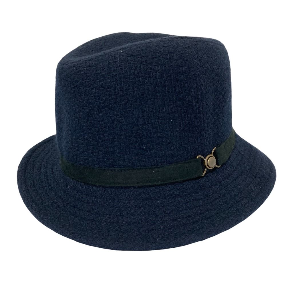 美品 CA4LA カシラ ウールハット Mサイズ ネイビー メンズ レディース