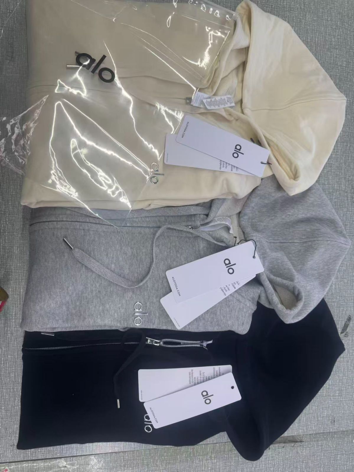 フード付き 開襟