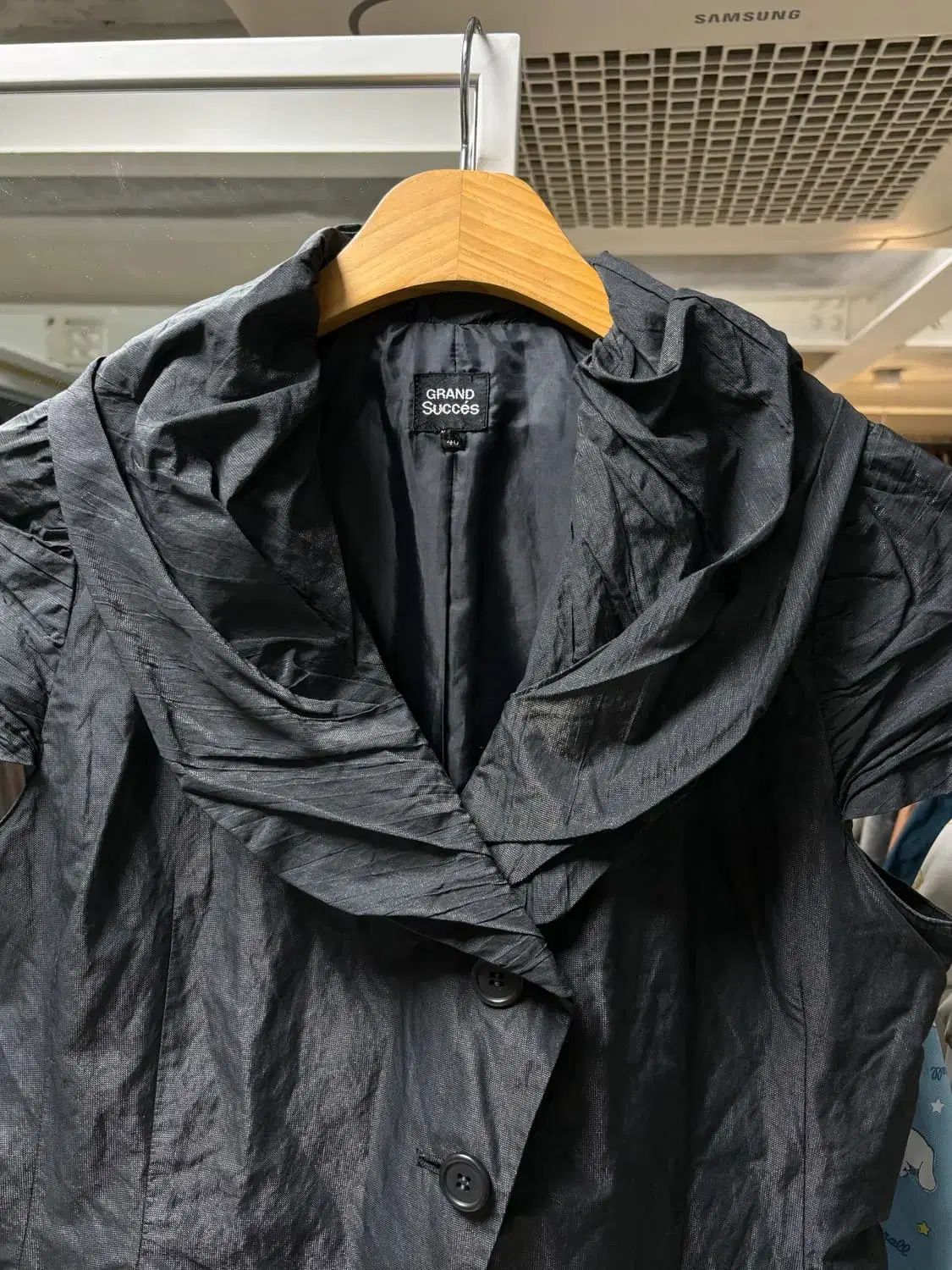  Grand succes プリーツ ブラウス 長袖 シャツ ブラウス