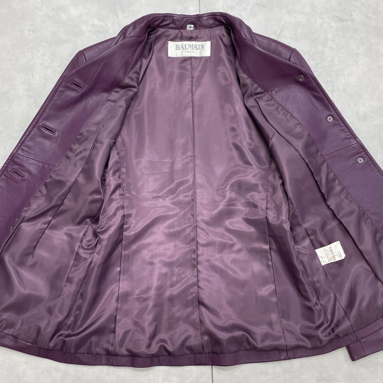 PIERRE BALMAIN レザージャケット パープル F B8848 PIERRE BALMAIN レザージャケット パープル F B8848 PIERRE BALMAIN