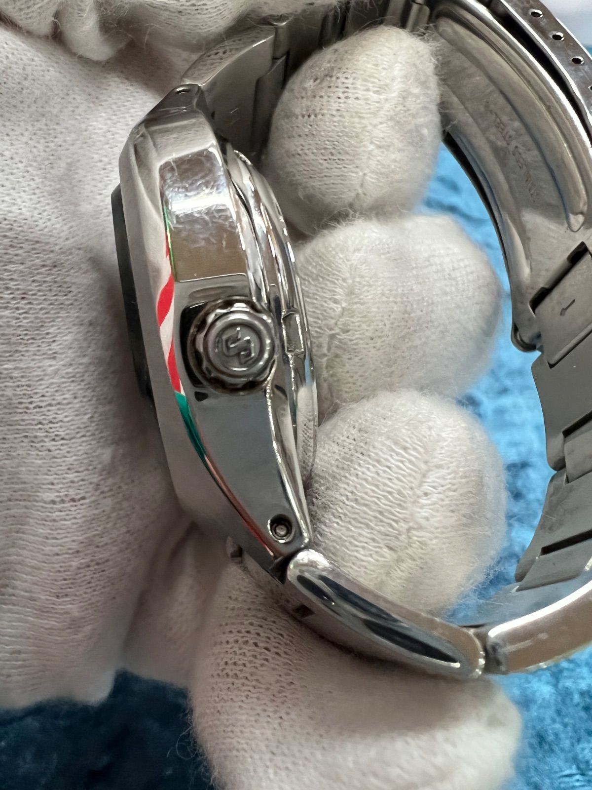 SEIKO S-WAVE 稼働品 ブラック文字盤