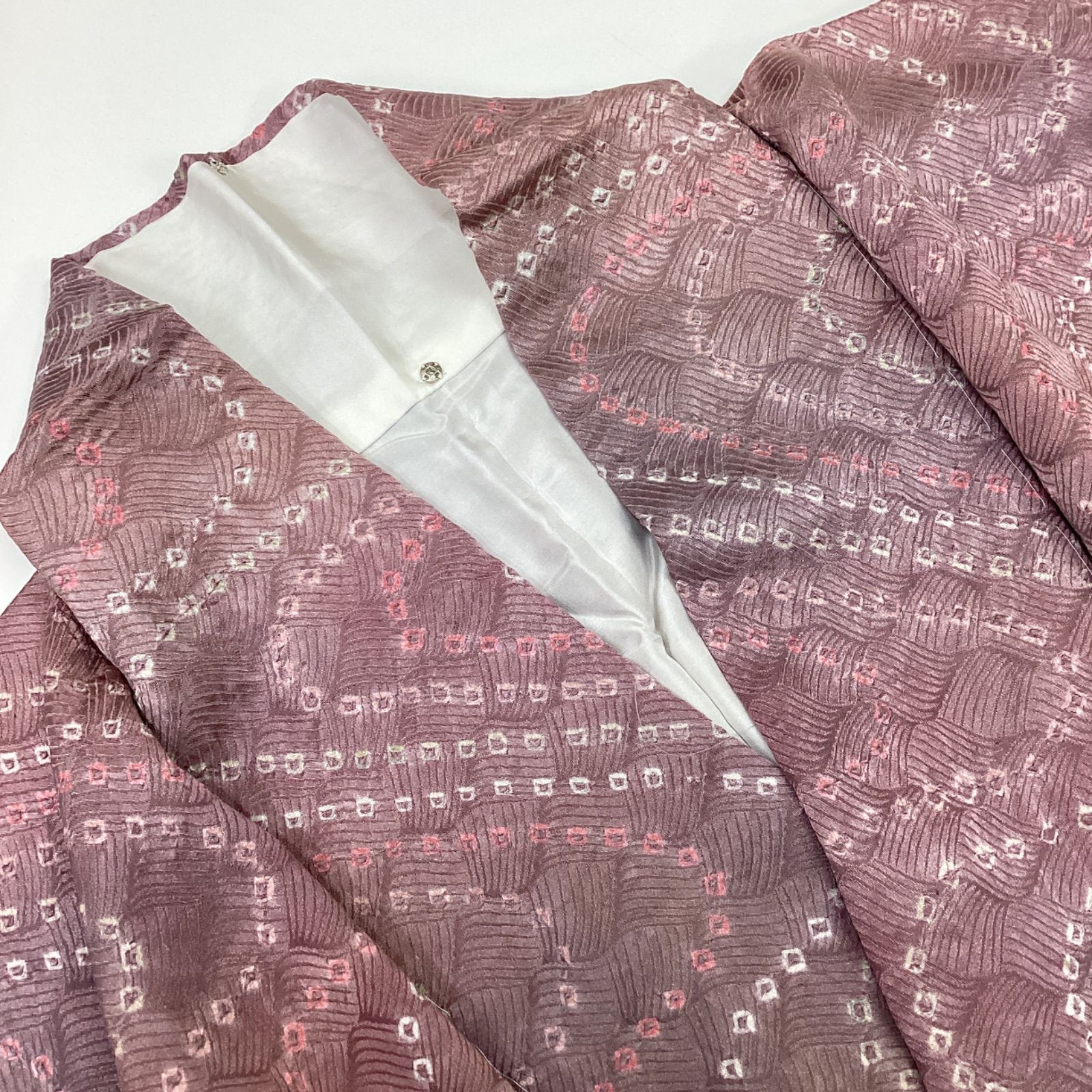 新品未使用 袷着物 絞り小紋 正絹 TL寸スリムサイズ R132 - メルカリ