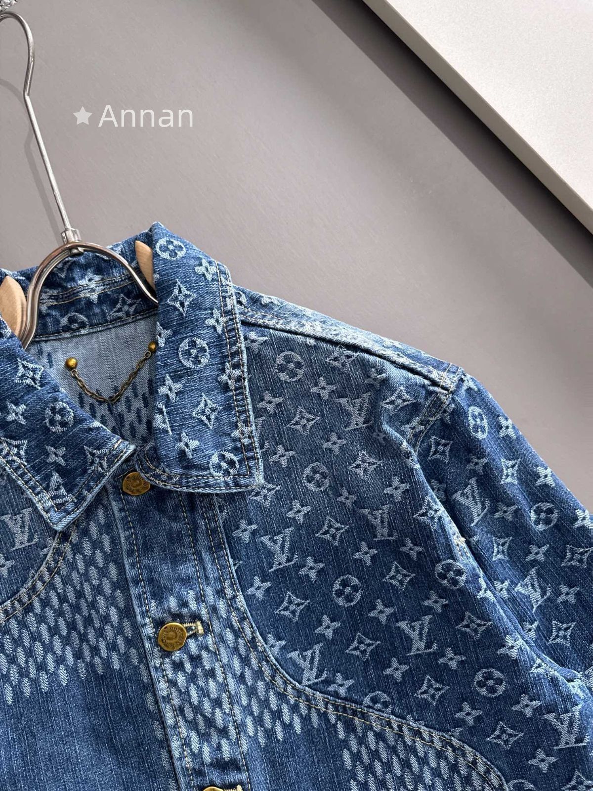 良品 LOUISVUITTON ルイヴィトン メンズ モノグラム デニムジャケット