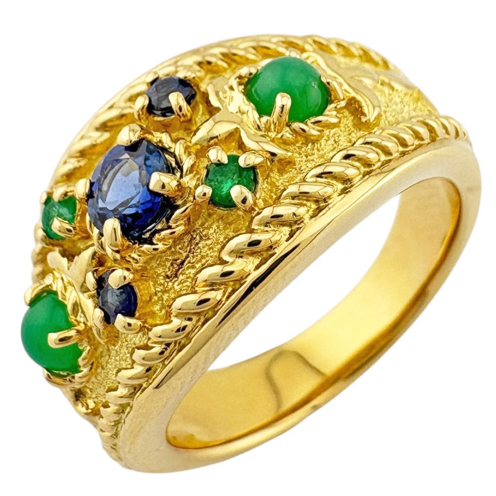 タサキ リング 指輪 10号 18金 K 18イエローゴールド サファイア レディース TASAKI