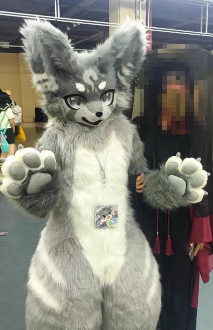 着ぐるみ ケモノ体 フルスーツ セット NO.75 犬 グレー 全頭ヘッド ファースーツ ぬいぐるみ コスプレ コスチューム