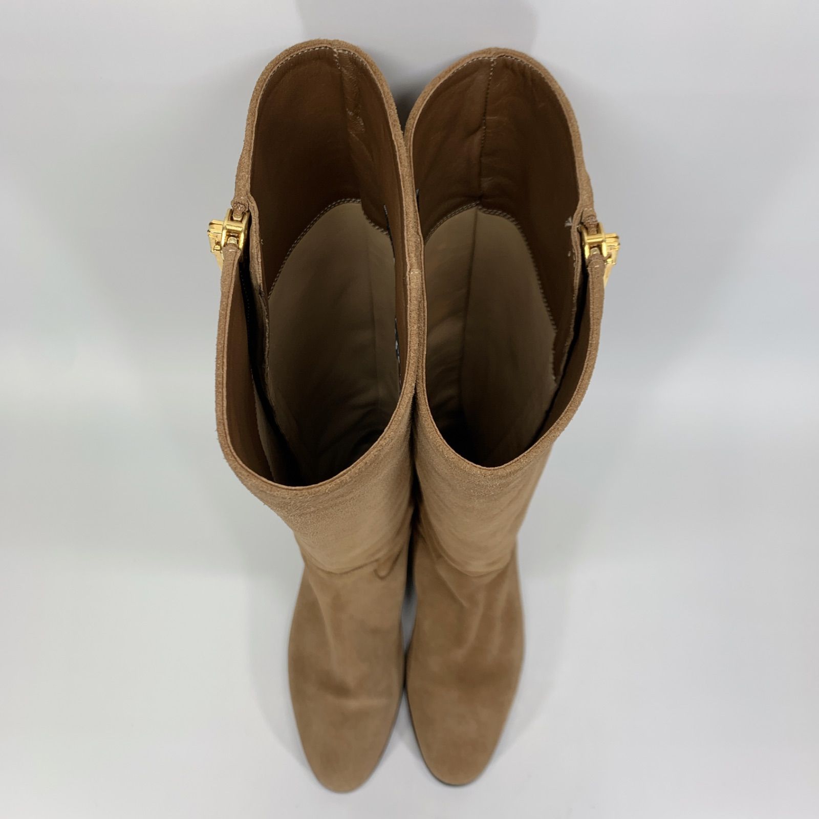 Sergio Rossi セルジオロッシ ロングブーツ スエード キャメル 34 21